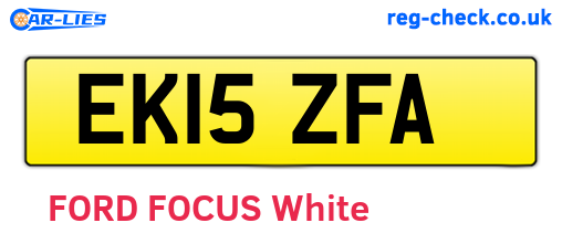 EK15ZFA are the vehicle registration plates.