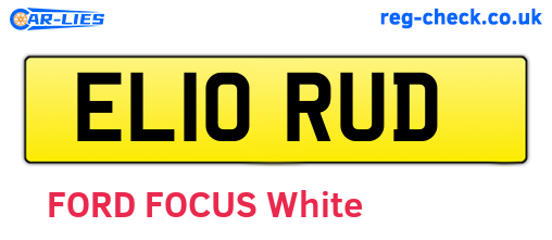 EL10RUD are the vehicle registration plates.