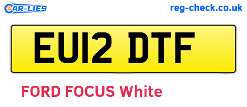 EU12DTF are the vehicle registration plates.