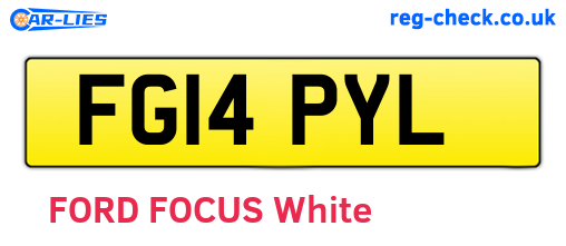 FG14PYL are the vehicle registration plates.