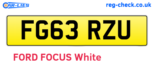 FG63RZU are the vehicle registration plates.