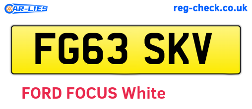 FG63SKV are the vehicle registration plates.