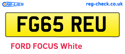 FG65REU are the vehicle registration plates.