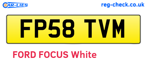 FP58TVM are the vehicle registration plates.