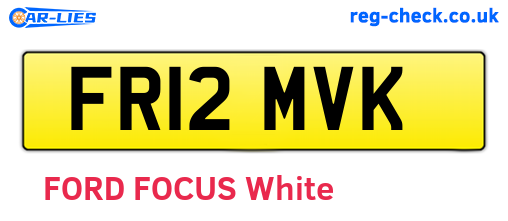 FR12MVK are the vehicle registration plates.