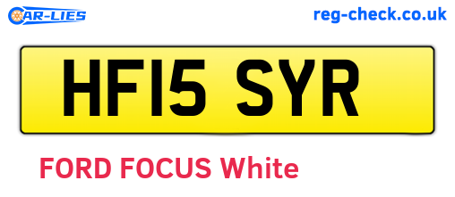 HF15SYR are the vehicle registration plates.