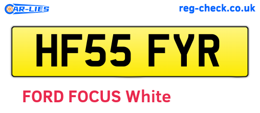 HF55FYR are the vehicle registration plates.