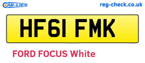 HF61FMK are the vehicle registration plates.