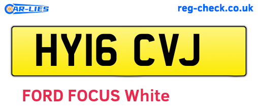 HY16CVJ are the vehicle registration plates.