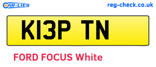 K13PTN are the vehicle registration plates.