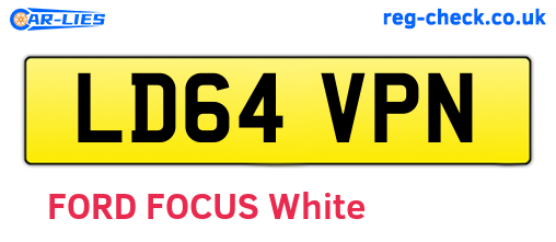 LD64VPN are the vehicle registration plates.