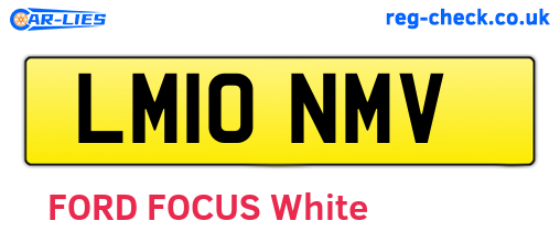 LM10NMV are the vehicle registration plates.