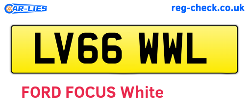 LV66WWL are the vehicle registration plates.