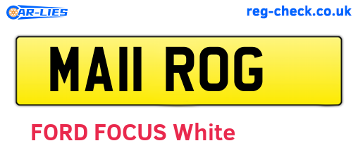 MA11ROG are the vehicle registration plates.