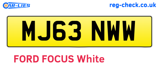 MJ63NWW are the vehicle registration plates.