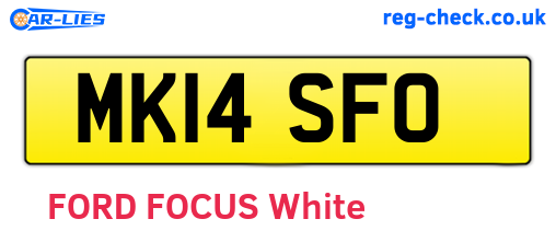 MK14SFO are the vehicle registration plates.
