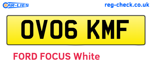 OV06KMF are the vehicle registration plates.