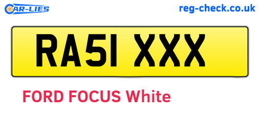 RA51XXX are the vehicle registration plates.