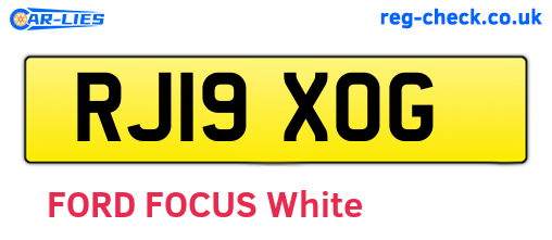 RJ19XOG are the vehicle registration plates.