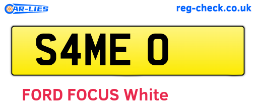 S4MEO are the vehicle registration plates.