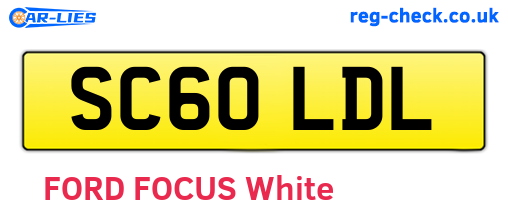 SC60LDL are the vehicle registration plates.