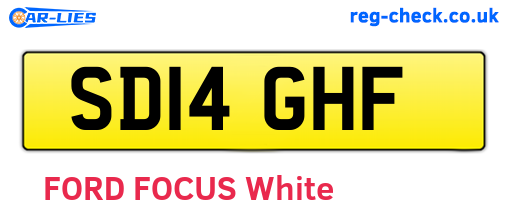SD14GHF are the vehicle registration plates.