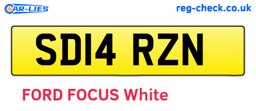 SD14RZN are the vehicle registration plates.