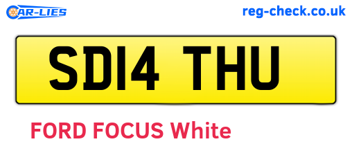 SD14THU are the vehicle registration plates.