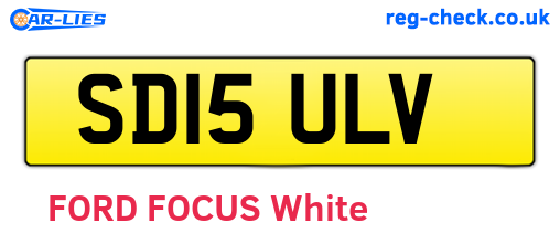 SD15ULV are the vehicle registration plates.