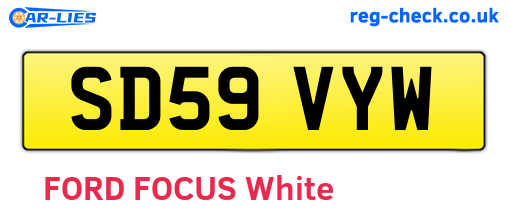 SD59VYW are the vehicle registration plates.