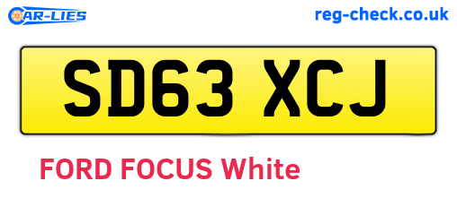 SD63XCJ are the vehicle registration plates.