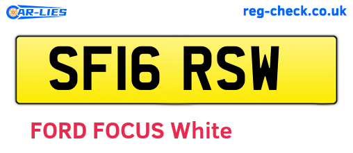 SF16RSW are the vehicle registration plates.