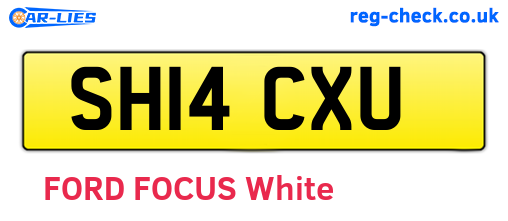 SH14CXU are the vehicle registration plates.