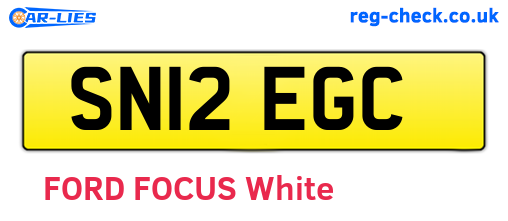 SN12EGC are the vehicle registration plates.