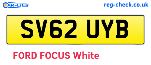 SV62UYB are the vehicle registration plates.