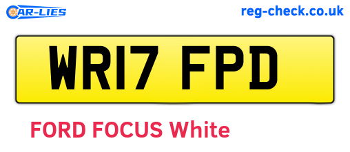 WR17FPD are the vehicle registration plates.