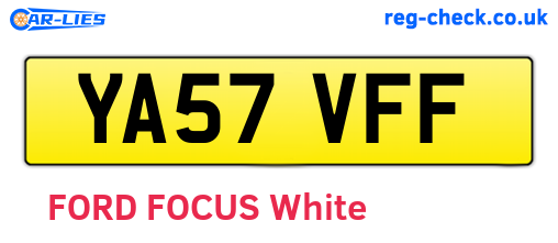 YA57VFF are the vehicle registration plates.