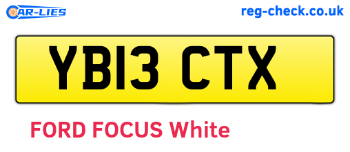 YB13CTX are the vehicle registration plates.