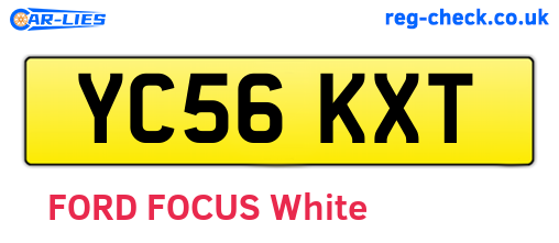 YC56KXT are the vehicle registration plates.