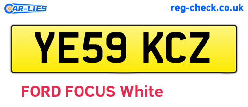 YE59KCZ are the vehicle registration plates.