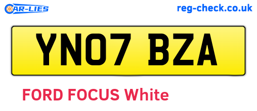 YN07BZA are the vehicle registration plates.