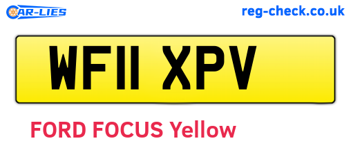 WF11XPV are the vehicle registration plates.