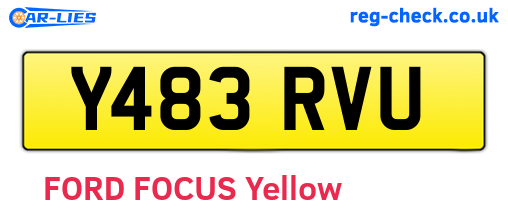 Y483RVU are the vehicle registration plates.