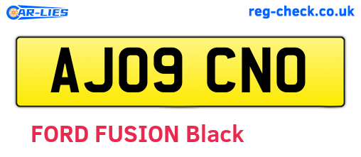 AJ09CNO are the vehicle registration plates.