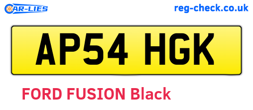 AP54HGK are the vehicle registration plates.