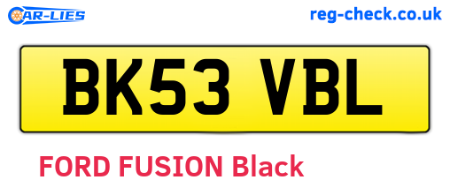 BK53VBL are the vehicle registration plates.