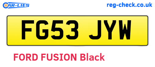 FG53JYW are the vehicle registration plates.