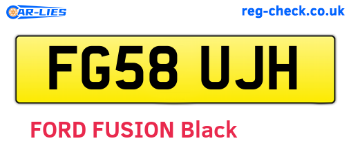 FG58UJH are the vehicle registration plates.
