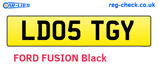 LD05TGY are the vehicle registration plates.