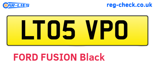 LT05VPO are the vehicle registration plates.